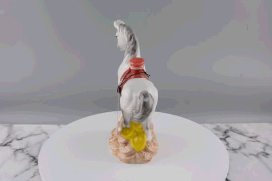 Cheval animal personnalisé en forme de forme carrée ronde huile de Noël alcool spiritueux Vodka Gin Tequila emballage en céramique bouteilles de bouteille d'impression