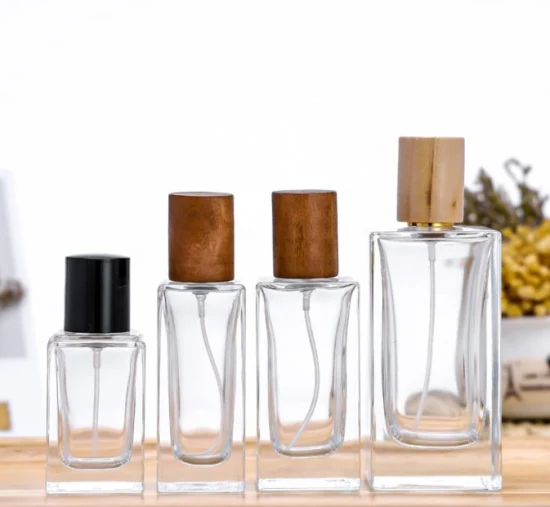 50 ml 100 ml personnaliser carré en gros emballage de luxe bouteille de parfum en verre vaporisateur vide