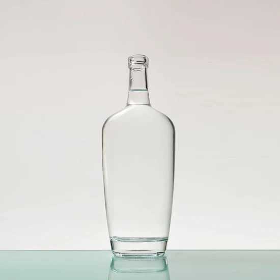 Bouteilles rondes vides d'alcool en verre noir mat de Tequila Gin Vodka de 700 ml 750 ml