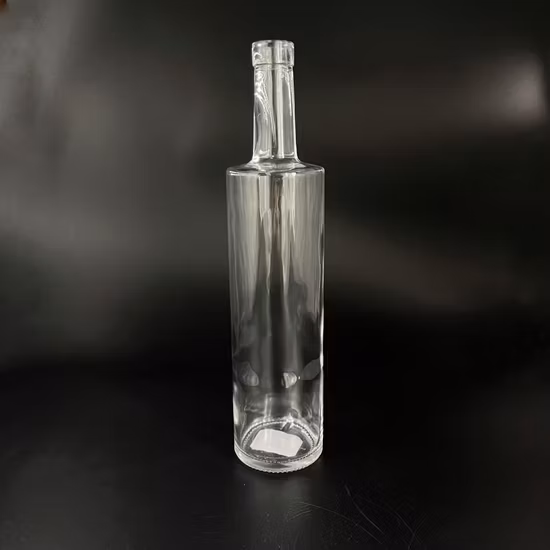 Haute qualité Super silex rond vide 750 ml Vodka Whisky Gin Brandy Tequila rhum bouteilles en verre bouteille d'alcool en verre